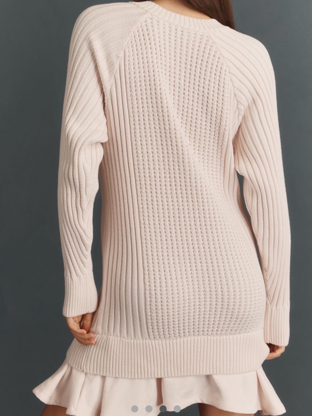 Anthropologie Daily Practice Soft Pink Knit Henley Mini Dress NWT - Picture 2 of 5